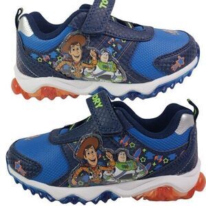 Disney Pixar Toy‎ Story Boy's Lighted Athletic Sneaker, Blue/Green size 10 New